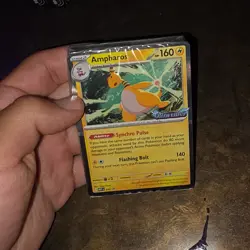 Ampharos 160 HP #075 Me04 Chaos Rising Holo Promo English Pokemon TCG DECK NEW - Image 4