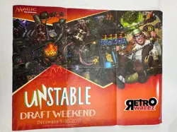 Magic The Gathering MTG Unstable 2017 promotional poster 28x22” RPG - Image 1