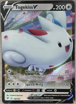 Holo Togekiss V 140/185 Ultra Rare Vivid Voltage Pokemon TCG Near Mint - Image 1