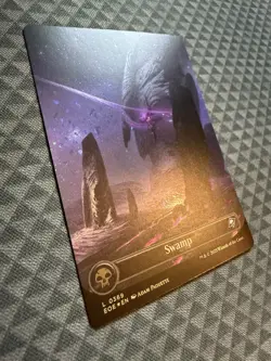 MTG Swamp #0369 Galaxy Foil Borderless Basic Land Edge of Eternities (EOE) - Image 3
