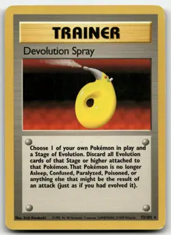 Devolution Spray 72/102 Rare Base Set Unlimited Pokemon Moderately Played - Image 1