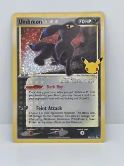 Pokemon Umbreon Gold Star 17/17 Celebrations 25th Anniversary - Image 1