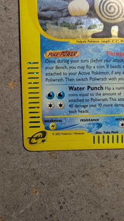 Pokemon TCG Poliwrath Holo Rare 24/165 Expedition WOTC E-Reader MP - Image 4