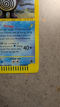 Pokemon TCG Poliwrath Holo Rare 24/165 Expedition WOTC E-Reader MP - Image 5