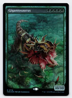 Gigantosaurus [0718] FDN Rare Full Art Foil [MTG Card English] - Image 1