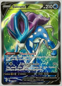 Suicune V 173/203 (NM) Full Art Sword & Shield: Evolving Skies 2021 Pokemon TCG - Image 1