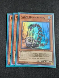 Yugioh - 3x Cyber Dragon Herz MP19-EN086 1st Super Rare NM - Image 1
