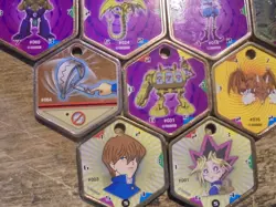 Yu Gi Oh! Lot of 12 Takahashi Metal Medallions Hexors Coins Tokens Battle Tiles - Image 2