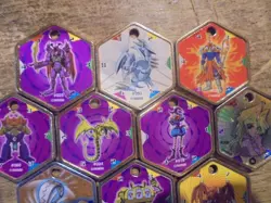Yu Gi Oh! Lot of 12 Takahashi Metal Medallions Hexors Coins Tokens Battle Tiles - Image 4