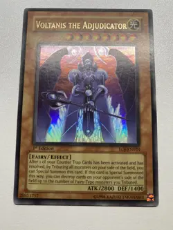 Yugioh Voltanis The Adjudicator 1st Edition Ultra Rare EOJ-EN023 HP - Image 1