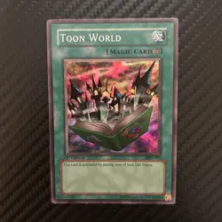 Toon World MRL-076 Super Rare 1st Edition Magic Ruler 1996 Yu-Gi-Oh Konami - Image 1