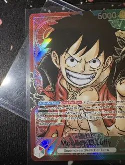 Monkey D. Luffy Pre-Errata 2022 One Piece OP01-003 1st Edition Alt Leader - Image 1