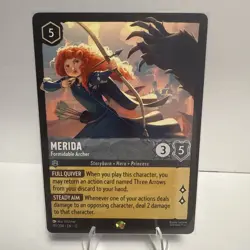 Disney Lorcana Wilds Unknown Merida- Formidable Archer Legendary 191/204 - Image 1