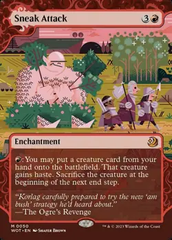 x1 Sneak Attack (050) M MTG Wilds of Eldraine: Enchanting Tales M/NM, English - Image 1