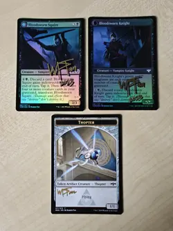 MTG Bloodsworn Knight x2, Thopter Token Artist Proof AP with Star Wars Sketch - Image 1