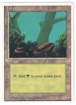 MTG 4th Edition) 1995 - Forest LP/NM - Image 1
