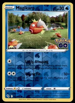 Magikarp 021/078 Common Pokemon GO Pokemon Reverse Holo Near Mint - Image 1