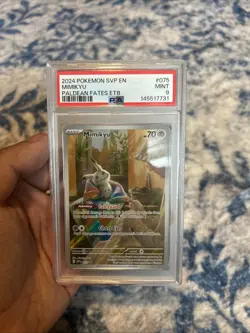 2024 POKEMON SVP EN-SV BLACK STAR PROMO #075 MIMIKYU PSA 9 - Image 2