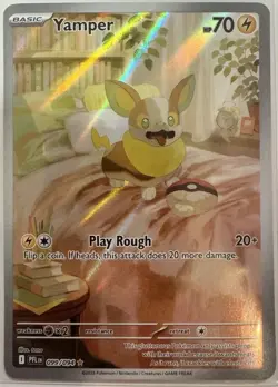 Pokemon TCG Yamper 099/094 Phantasmal Flames Full Art Holo Rare Near Mint - Image 1