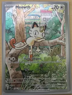 Pokemon Meowth 106/094 – Phantasmal Flames – English IR (Illustration Rare) - Image 1