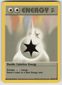 Double Colorless Energy 124/130 Uncommon Base Set 2 Pokemon Moderately Played - Image 1