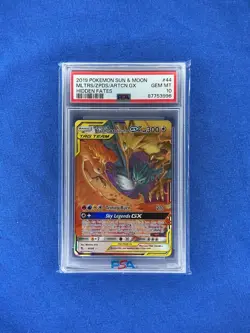 2019 Pokemon Hidden Fates Moltres/Zapdos/Articuno GX 44/68 Tag Team PSA 10 - Image 1