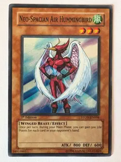 YUGIOH- Neo-Spacian Air Hummingbird - STON-EN004 - Super Rare - 1st Edition - Image 1