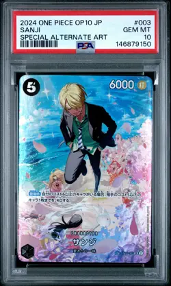 2024 ONE PIECE JAPANESE OP10-ROYAL BLOOD SPECIAL ALTERNATE ART #003 SANJI PSA 10 - Image 1