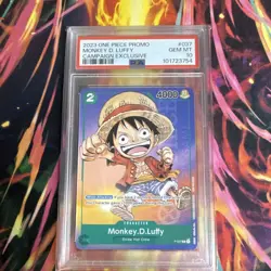 Monkey D Luffy P-037 Promo One Piece TCG PSA 10 - Image 3