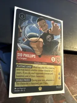 ✨FOIL Disney Lorcana Wilds Unknown Sid Phillips -Toy Surgeon 126/204 FOIL - Image 2