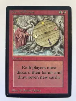 Beta Wheel of Fortune Limited Edition Magic the Gathering MTG Played - Image 1