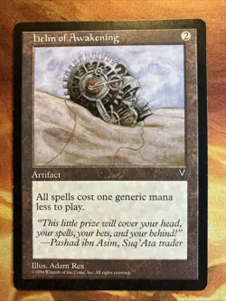 MTG Helm of Awakening Visions Lightly Played Condition Artifact Vintage! - Image 1