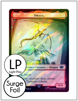1x Smaug Token, Surge Foil 0020, Lord of the Rings, Magic MTG LP Light Play - Image 1