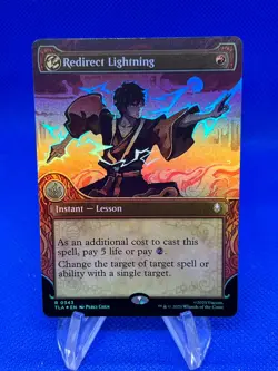 MTG Secrets of Strixhaven Redirect Lightning 0343 Foil Borderless Showcase NM - Image 1