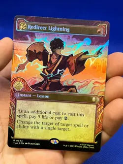 MTG Secrets of Strixhaven Redirect Lightning 0343 Foil Borderless Showcase NM - Image 3