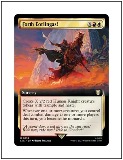 1x Forth Eorlingas!, Extended Art, Magic the Gathering MTG NM - Image 1
