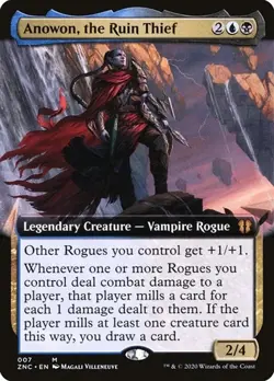 Anowon, the Ruin Thief - Foil Extended Art Zendikar Rising Commander NM MTG - Image 1