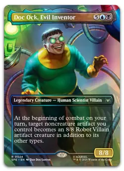 Doc Ock, Evil Inventor (Borderless) #24 (Foil) (NM) Spider-Man SPE Magic MTG - Image 1