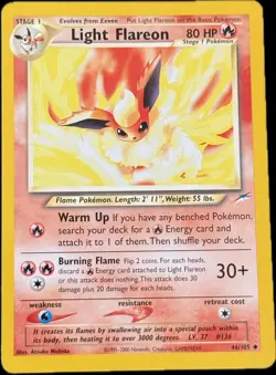 Pokemon Light Flareon 46/105 Neo Destiny LP- - Image 1