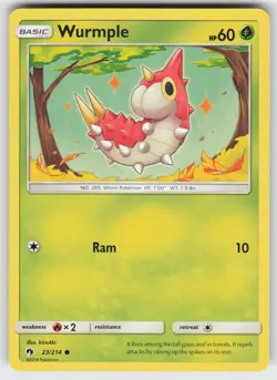 Wurmple (23) Common SM - Lost Thunder 23/214 Pokemon - Image 1