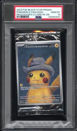 Pokemon Pikachu with Grey Felt hat Van Gogh 085 Graded Sealed Promo PSA 10 C - Image 1