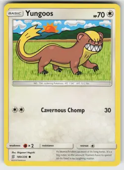 Yungoos Common SM - Unified Minds 180/236 Pokemon - Image 1