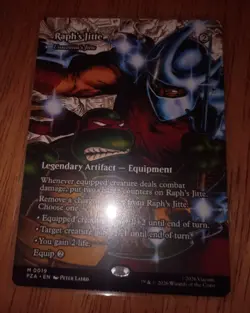 Magic: The Gathering Raph's Jitte Legendary Artifact Equipment Card TMNT - Image 1