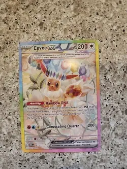 Pokemon Eevee EX TCG Prismatic Evolutions Card 167/131 Special Illustration Rare - Image 1