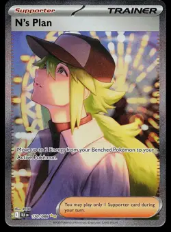 Pokemon Card - N's Plan Black Bolt 170/086 Holo Special Illustration Rare - Image 1