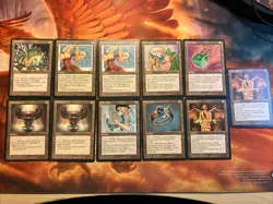 MTG 11 x Rare Artifact Card Lot Fallen Empires Played to Near-Mint Vintage!!! - Image 1