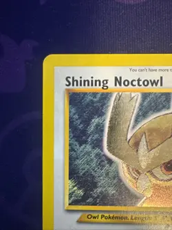 Pokemon TCG Neo Destiny Shining Noctowl Holo Rare Card 110/105 - Image 2