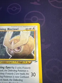 Pokemon TCG Neo Destiny Shining Noctowl Holo Rare Card 110/105 - Image 3
