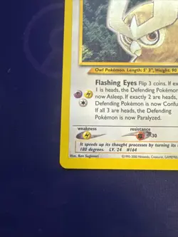 Pokemon TCG Neo Destiny Shining Noctowl Holo Rare Card 110/105 - Image 5