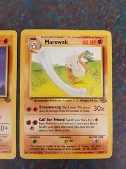 Marowak 39/64 and Cubone 50/64 jungle 1999 WOTC vintage pokemon cards. - Image 2